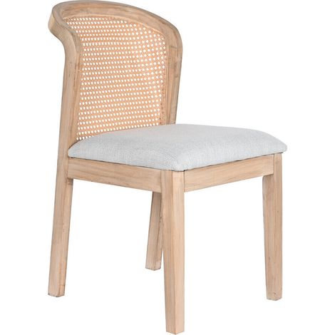 DKD Home Decor Chaise de Salle à Manger Gris Clair Moderne (1/5)