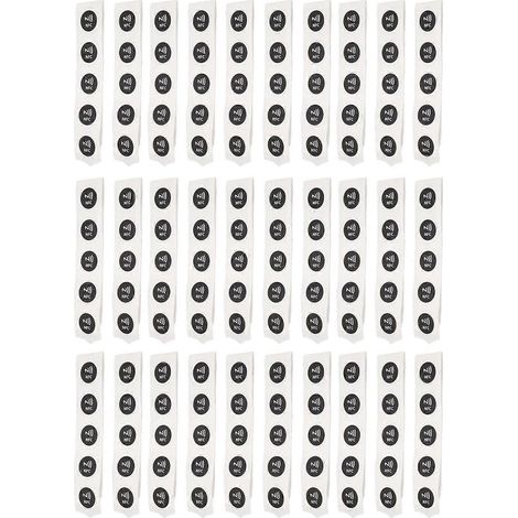 30 Stück NFC-Tags, PVC, wasserdicht, 504 Byte programmierbar, NFC-Aufkleber für TagMo-Telefone, Schwarz
