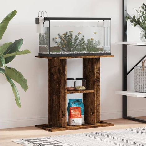 Meuble Support Marron Aquariums 60 X 30 cm. 1 étagère Support solide et stable pour aquariums (1/5)