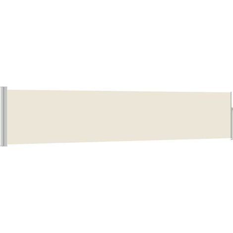 Toldo lateral retráctil de jardín crema 100x500 cm vidaXL