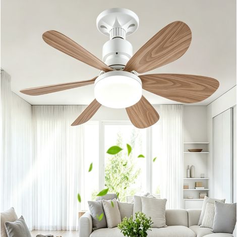 Ventilateur Plafond avec Lumiere,  Culot E27, 3 Modes Réglables, Télécommande, 20-40W, pour Salon, Maison – sans socle (1/5)