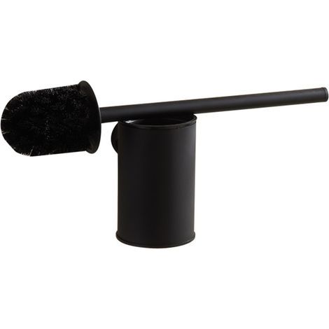 WC Suspendu Noir Support Mural Brosse WC Brosse WC Brosse de Toilette Brosse Toilette Noir 304 en Acier Inoxydable (1/5)