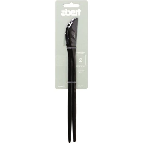 Abert set 2 pz coltello tavola Porto black acciaio inox 18/c PVD nero