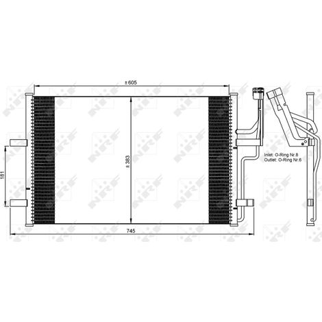 Condenseur, climatisation NRF 35507 MAZDA BP8F61480