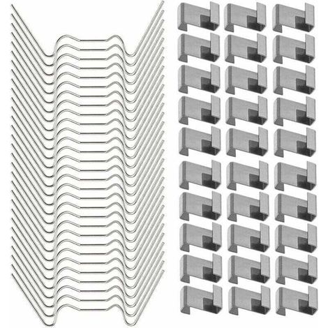 Clips de Fixation pour Serre Type Z et W en Acier Inoxydable Résistant aux Intempéries Lot de 100 Pièces (1/4)