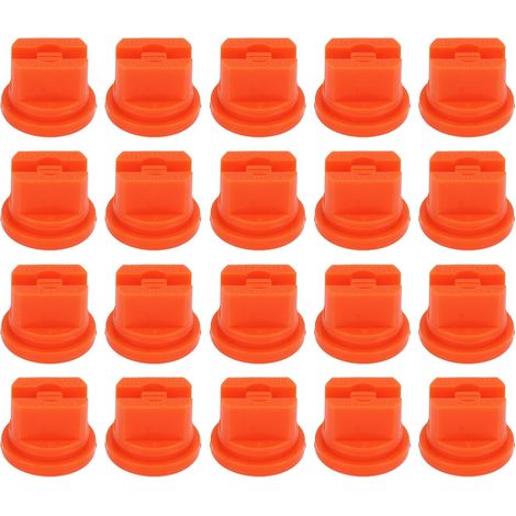 Lot de 20 buses pulvérisation à jet plat en plastique haute pression pour pulvérisateur agricole drone végétal Orange (Orange) - (1/5)