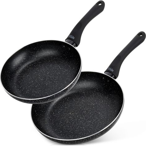 Schwarzes Granit-Bratpfannenset 20/24 cm 2 Stück. (1/5)