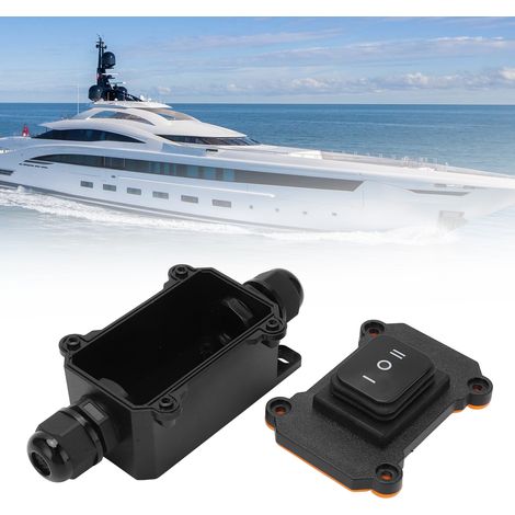 S10393-Z Kit interrupteur à bascule étanche à trois positions + boîte de jonction, universel pour applications automobiles et marines (12V). (1/5)