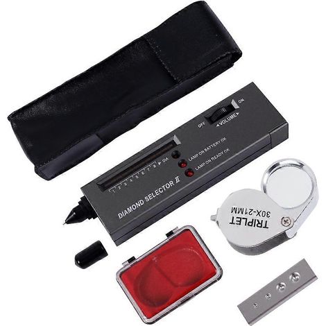 Stylo testeur de diamants de haute précision, sélecteur de diamants, détecteur de pierres précieuses, outil de test avec étui pour débutants et experts. (1/5)