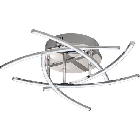 Plafonnier Fischer & Honsel LED Cross TW Métal Chrome 5x4W (1/5)