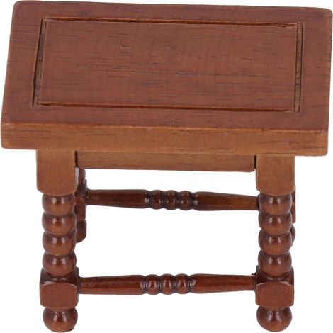 Table de Chevet en Bois Miniature 1:12 pour Maison de Poupée, Meuble Accessoire de Jeu d'Imitation Salon (1/5)