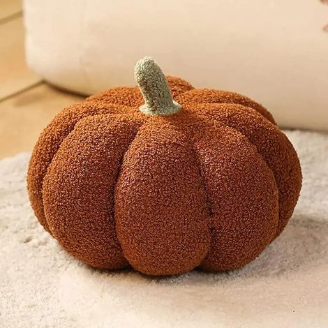 Coussin Citrouille 3D - Décoration Automne Halloween - Pour Canapé Lit Chambre - 20 cm 28 cm 35 cm (1/5)
