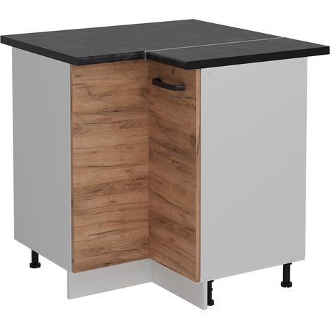 Armario de esquina R-Line, Roble dorado, 75.6 cm ET Antracita, Vicco