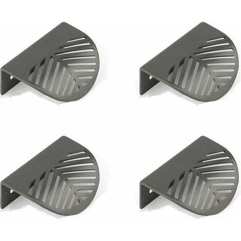 4pcs Forme des Feuilles Cabinet Pulls Laiton Noir Poignées De Meubles De Cuisine Porte De Cuivre Tirettes De Tiroir (1/4)