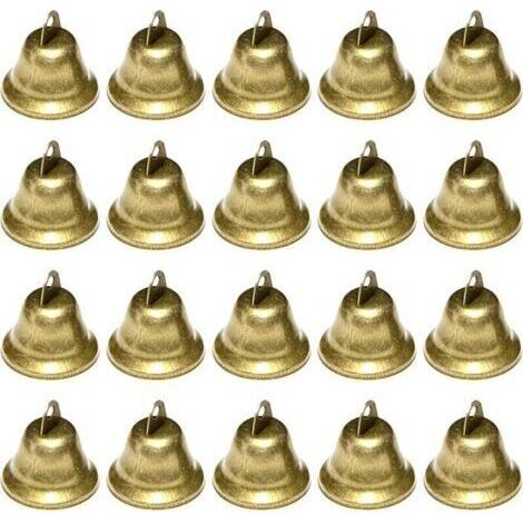 Petites clochettes, 20 pièces clochettes vintage pour décoration de mariage et de festival, clochettes de Noël pour arbres de Noël, clochettes en métal pour porte-clés, artisanat. (1/5)