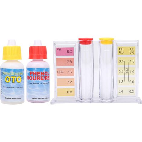 Kit de Test de qualité du PH Testeur de Piscine Kit de Test de PH Chlore Boîte de Test pour Piscine Thermale Spa (1/5)