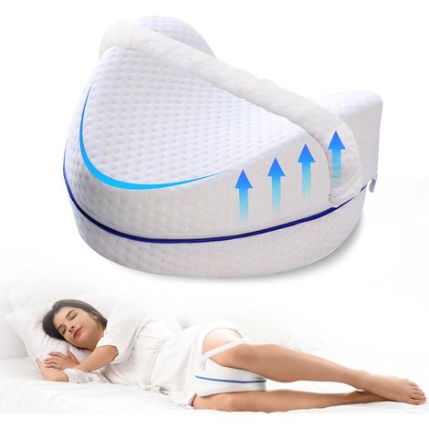 Cojín elevador de piernas de espuma viscoelástica, funda extraíble/lavable, almohada para dormir
