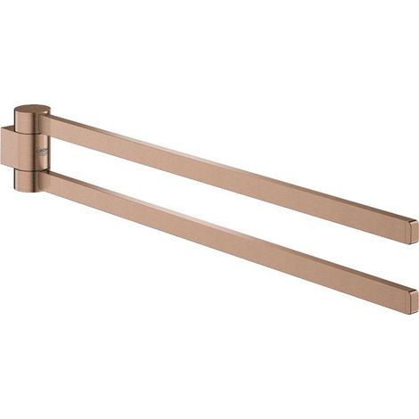 Porte-serviettes GROHE SELECTION 400 noir 2 bras or rose vif brossé