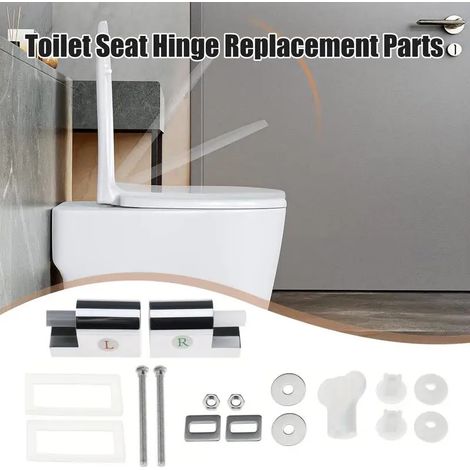 Charnières de siège de toilette haute résistance, pièces de rechange pour siège de toilette, charnières de couvercle de toilette faciles à installer, accessoires de siège de toilette (1/5)