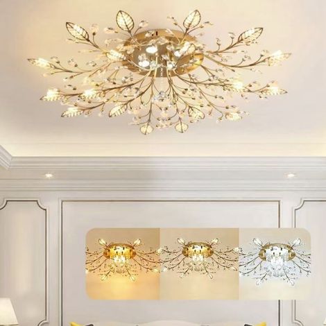 Plafonnier décoratif LED, lustre rétro pour salon, éclairage décoratif, applique murale pour couloir, éclairage tricolore, G410 (1/5)
