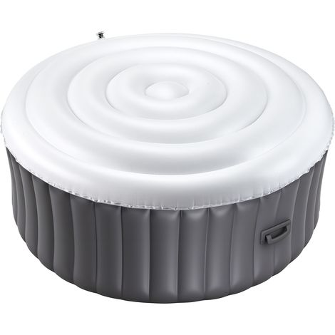 VEVOR Cubierta Inflable para Jacuzzi de Exterior 1645 x 230 mm Cubierta Protectora Redonda de Bañera Resistente a la Intemperie Funda para Piscinas de PVC Engrosado Espesor de 0,25 mm, Blanco