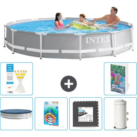 Prism Frame Pool Rund - 366x76 cm - 7-teilig S143