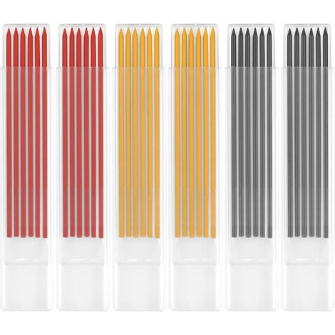 36 2,8 mm Zimmermannsbleistiftminen, Ersatzminen zum Markieren in tiefen Löchern, massiver Markerstift zum Markieren auf Baustellen.