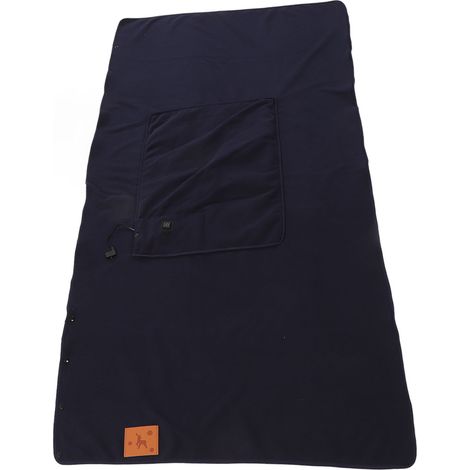 Châle chauffant USB, couverture électrique à 3 niveaux de température, pour les épaules, le cou, les jambes et la taille, bleu marine (1/5)