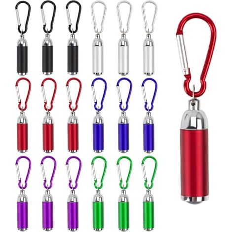 18 Stück Taschenlampe Kinder, tragbare Mini-Taschenlampe Schlüsselanhänger, Kindertaschenlampen geeignet für Outdoor-Wandern, Notfälle, Kindergeburtstagsgeschenke           [Energieklasse A+++]