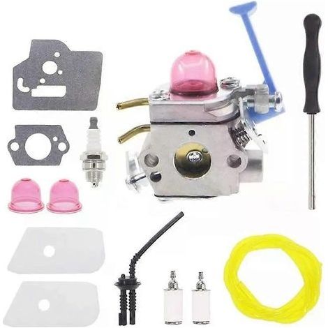 Carburateur C1Q-W40A pour débroussailleuse Husqvarna 124L, 128R, 128DJX et Craftsman avec kit de réglage de conduite de carburant 545081897 (1/5)