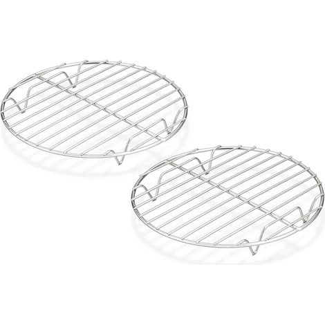 Griglie di raffreddamento rotonde in acciaio inox, 7,5 pollici, per cucinare, lavare i piatti e resistenti alla ruggine (confezione da 2) (1/5)