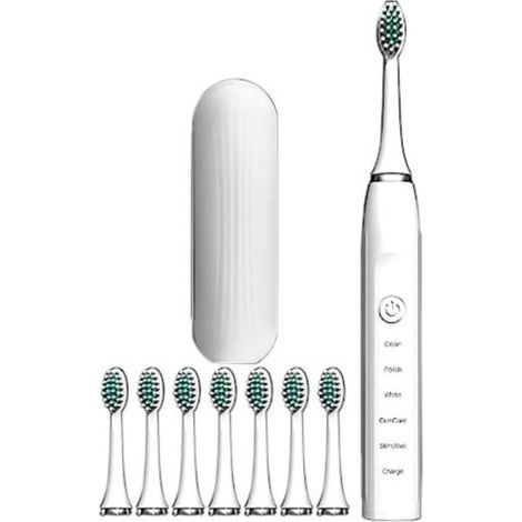 Brosse à dents électrique intelligente rechargeable blanche-Online Store (1/5)