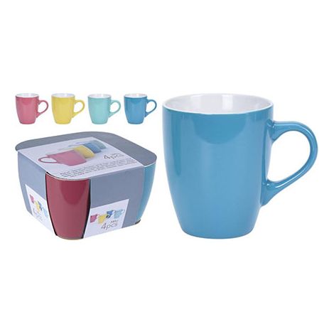 EXCELLENT tazas mug pastel 340 ml 4 piezas , Taza mug pastel 340ml. 4 piezasMarca ExcellentSet de 4 tazas de 34cl colores surtidosDisfruta de tu té matutino con estilo