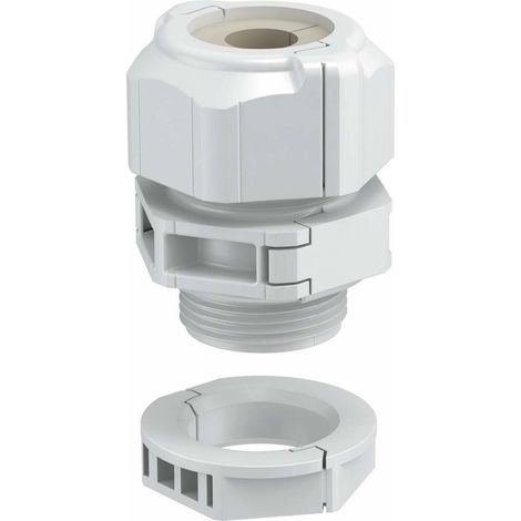 OBO Bettermann Presse-étoupe, insert d'étanchéité divisible, 1 câble M20 Polycarbonate gris clair, 2024944 (1/2)