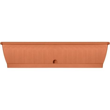 Jardinière - GARDEN ID Terraflor - Terra 80 cm - Solidità - Riserva d'acqua - Riciclato e 100% riciclabile - Volume per piante.