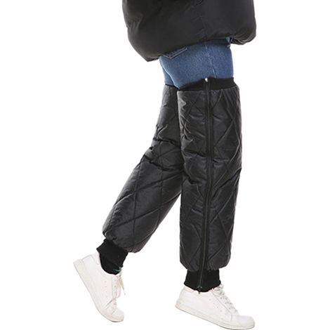 1 paire de genouillères d'hiver coupe-vent pour homme, protège-genoux moto voiture électrique (1/5)
