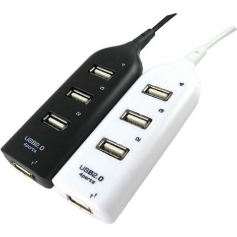 Hub USB - 4 Ports USB 2.0 - Pour Ordinateur Portable et Bureau - Compatible avec Systèmes Windows Mac Linux - 1 Unité (1/4)