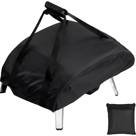 Housse de four à pizza Tefal à gaz - Housse de protection pour barbecue - Accessoires de four à pizza - Étanche - Résistant aux intempéries - Sac de transport - Tissu Oxford 420D - Noir (77 x (1/5)