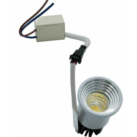 Faretto 1 led COB ad incasso 3 watt mini spot punto luce tondo luce bianca 6500k  illuminazione (1/5)