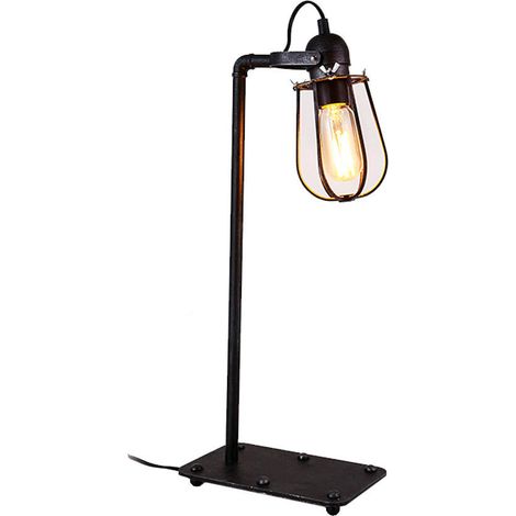 LAMPARA DE MESA VINTAGE METALICA E27 60W 22x51cm E27 60W 22x51cm EDM (1/2)