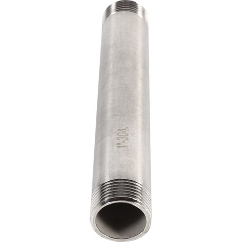 Raccord de tuyauterie adaptateur fileté mâle x mâle en acier inoxydable 304 (1") (1/2)