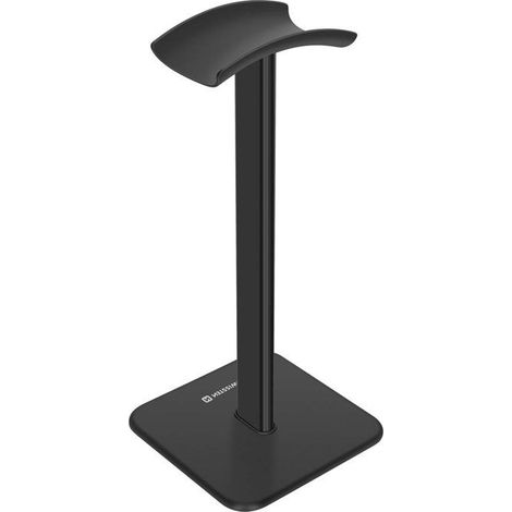 Support pour Casque Audio - SWISSTEN - Design Minimaliste - Couleur Noir - Utilisation Bureau - Structure Stable