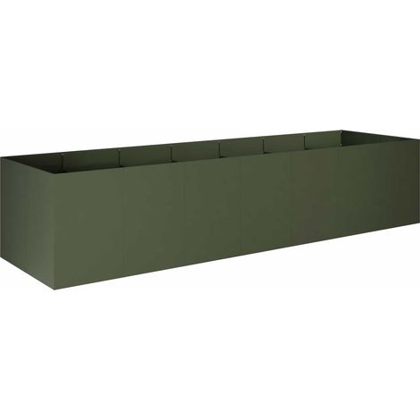 Cache-pot de jardin Vert olive 280 x 80 x 60 cm vidaXL
