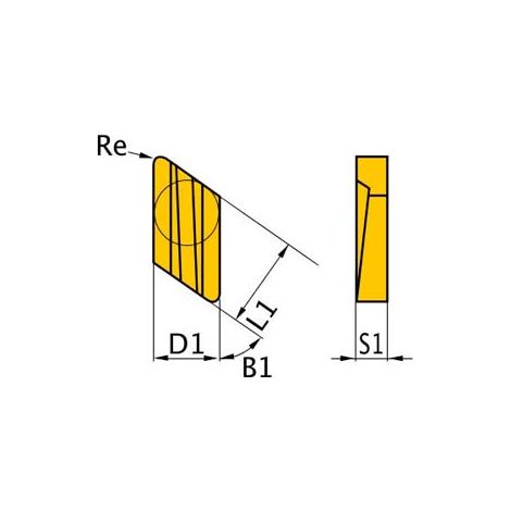 Plaquitas de corte HM -N, .62 KNUX160405R  OPTIMUM 3441754