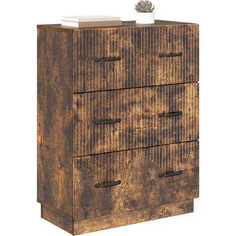 Maison Exclusive - Armoire à tiroirs Chêne fumé 66 x 34,5 x 87 cm
