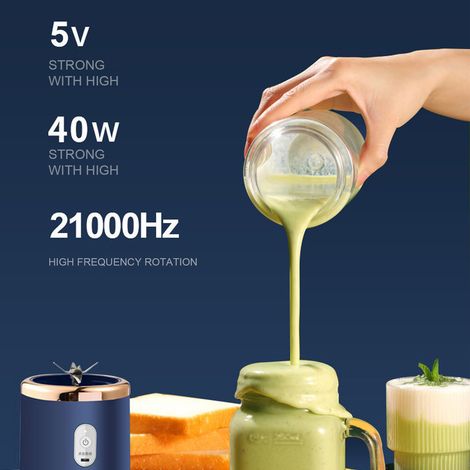 Mixeur électrique portable 400ML avec recharge USB, blender multifonction pour jus et smoothies (1/5)