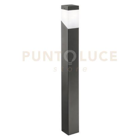 GES611- PALETTO GRIGIO ANTRACITE 1 LUCE ATTACCO E27 IP44 ALLUMINIO 100CM