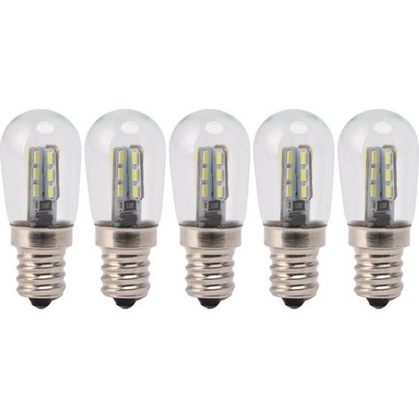 Ampoule LED E12 haute luminosité 120V, lampe de réfrigérateur avec 24 perles pour réfrigérateur, 5 pièces (1/5)