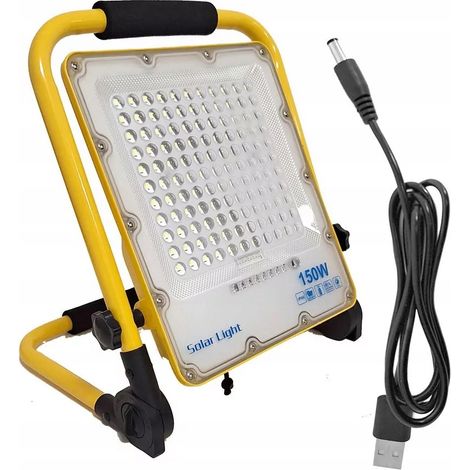 Lámpara portátil LED/halógena de 150 W y 230 V con cable USB y batería integrada. (1/5)