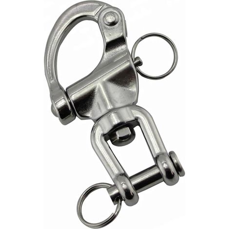 Manille à Pression à mâchoire pivotante en Acier Inoxydable 316, 1 pièce, 87mm 128mm, matériel Marin Robuste à dégagement Rapide(70mm-1pcs) (1/5)